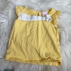 yellow janie and jack top size 6-12 months✨